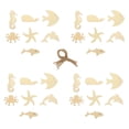 thumbnail image 4 of 28pcs Unfinished Wood Chip Cutouts Ocean Animals Wood Paint Slices Ornament, 4 of 8
