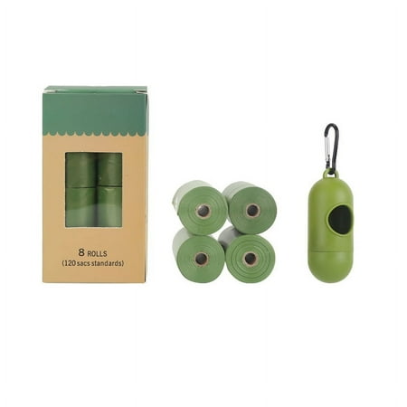 Hanmun Green Super Thick Eco-Friendly Pet Bag Lavender Scented Poop Roll Biodegradable 4 Rolls+1 Box