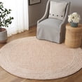 thumbnail image 2 of SAFAVIEH Ebony Janie Bordered Area Rug, Ivory/Pink, 6' x 6' Round, 2 of 10