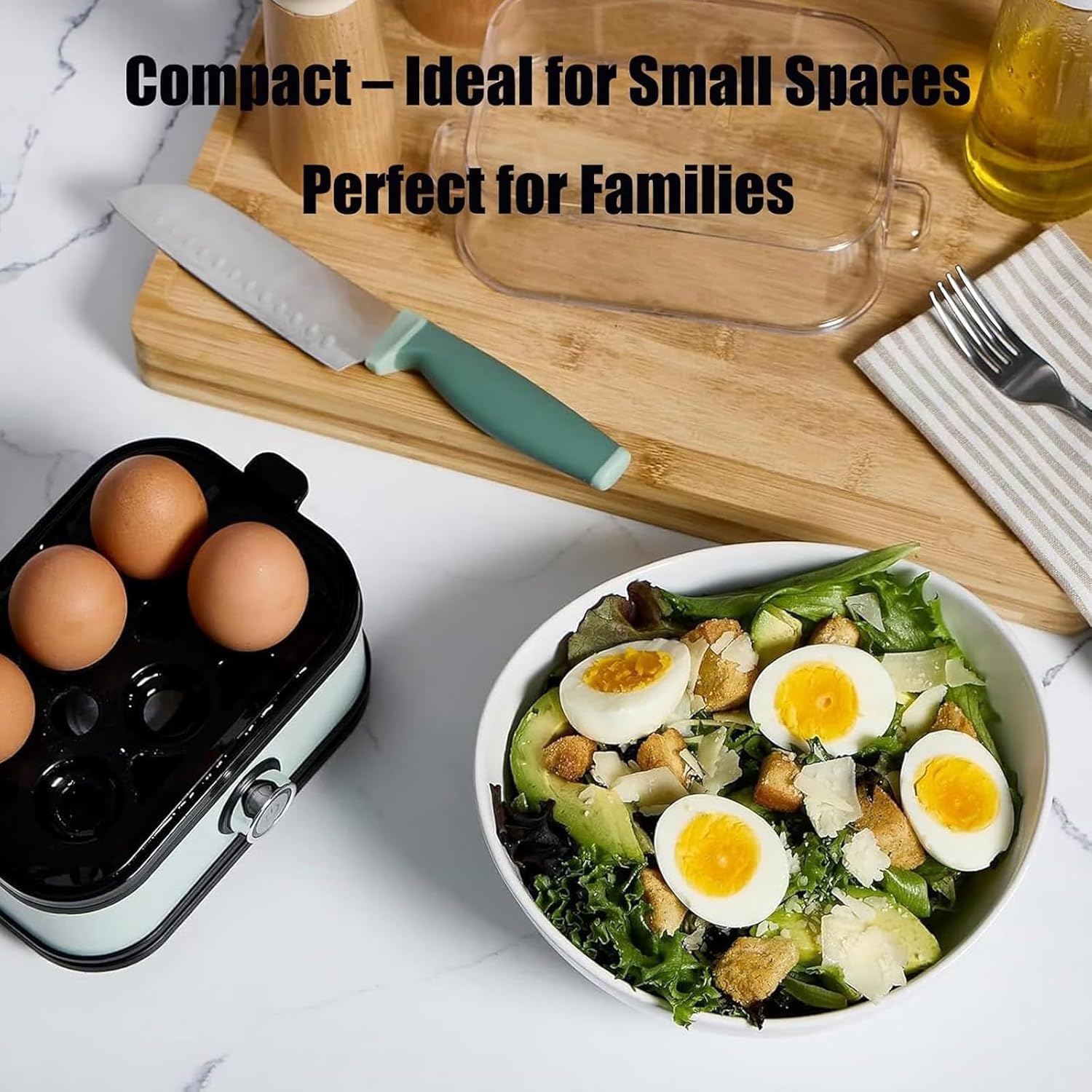 Multifunctional Egg Steamer with Clear Lid, Multi-functional Sunny Side up Maker, Deluxe Rapid Egg Cooker 6 Egg Capacity, Stainless Steel Electric Eggs Poacher for Soft, Medium, Hard Boiled