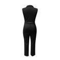 thumbnail image 4 of SELONE Jumpsuits for Women Casual Casual Summer Suspender Pants Sleeveless Ladies Travel Comfortable Vacation Fancy Jumpsuits for Women Jumpers and Rompers Casual Buttons Solid Color Black M, 4 of 5