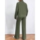 thumbnail image 5 of Conjuntos de 2 Piezas para Mujer para Otoño: Suéter de Punto de Viaje, Pantalones Anchos y Chándal para Estar en Casa. Verde XL, 5 of 7