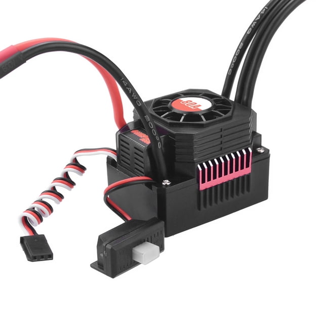 80A Brushless ESC Controlador de velocidad eléctrico a prueba de agua para 1/10 RC Off-road Car Tomshoo Negro