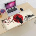 thumbnail image 6 of Japanese Cherry Blossom Samurai Gaming Mouse Pad 31.5x11.8inch, Non-Slip Computer Mouse Pad Waterproof Keyboard Pad, 6 of 6