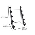 thumbnail image 5 of Benzara BM230448 Convertible Design Metal Display Headboard Rack, Black, 5 of 5