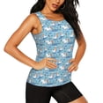 thumbnail image 2 of Balery Pelican Reed And Fish Camiseta sin mangas estampada ligera para mujer, tops de entrenamiento sin mangas, camisetas de yoga transpirables de secado rápido.-X-Large, 2 of 7