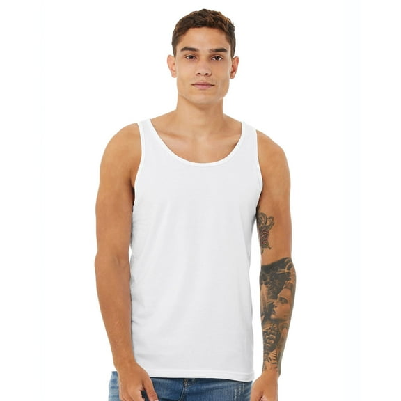 BELLA   CANVAS - Unisex Jersey Tank - 3480 - White Fleck Triblend - S