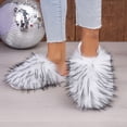 thumbnail image 3 of Lolmot Cozy Faux Fur Womens Slippers Fashion Closed Toe Slip On Fluffy Sandals Warm Plush Slide Shoes Indoor Outdoor, 3 of 9
