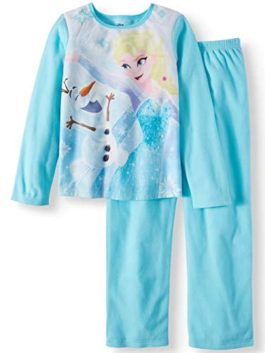 Frozen Elsa Anna Disney Olaf Sisters Flannel 2 pc Fleece Pajamas 6//6x