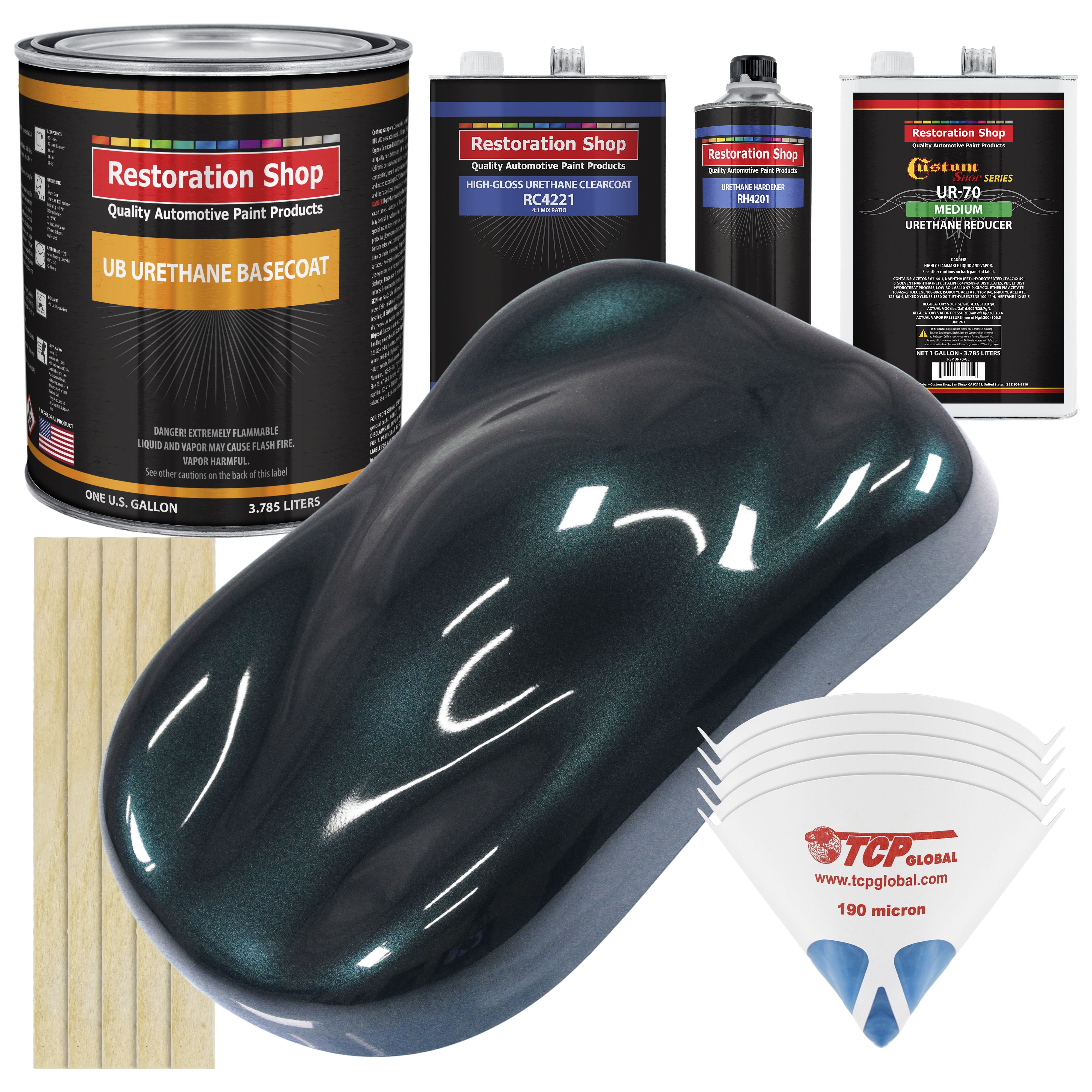 Dark Turquoise Metallic Gallon URETHANE BASECOAT CLEARCOAT