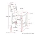 thumbnail image 2 of CorLiving Tuscany Elegant 5-Piece Washed Gray Counter Height Square Dining Table Set for 4 - Versatile Dining Room Table and Chairs - Counter Height, Pub Style Kitchen Table, 2 of 9