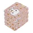 thumbnail image 4 of BZSMCE Towel Cotton Face Towel Soft Hand Towels Fashion Pink Kitty Critter Pattern, 4 of 9