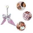 thumbnail image 3 of Unique Bargains 1 Pc Cute Bow Flowers Bag Charm Decorative Keychain Pink Purple, 3 of 5