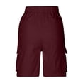 thumbnail image 6 of BUIGTTKLOP Cargo Shorts for Women Drawstring High Waisted Casual Shorts Wide Leg Pull on Outdoor Hiking Shorts with Pockets, 6 of 6