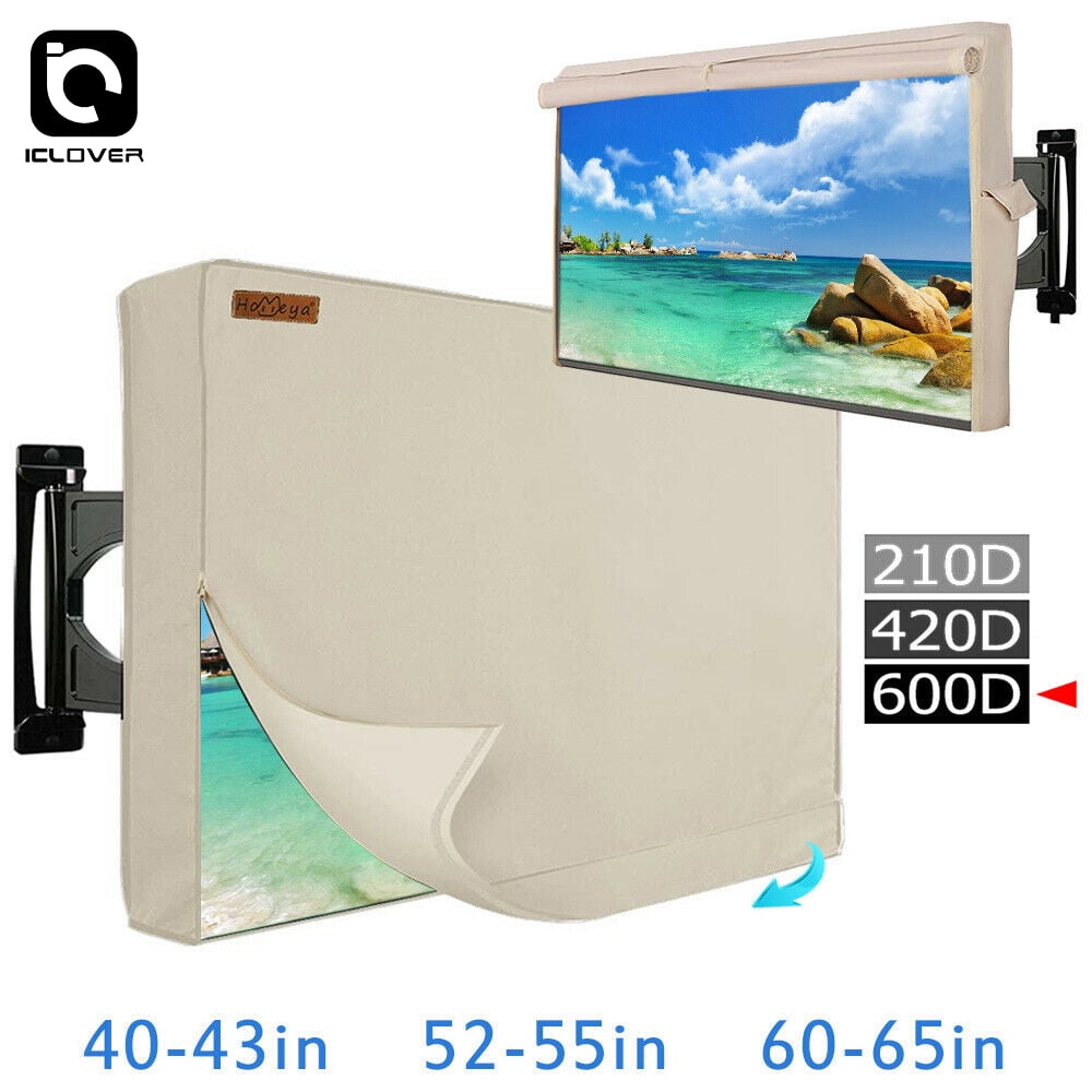 Iclover 55-60" Outdoor TV Cover Fitted Flat Screen Weatherproof LED Television Protector