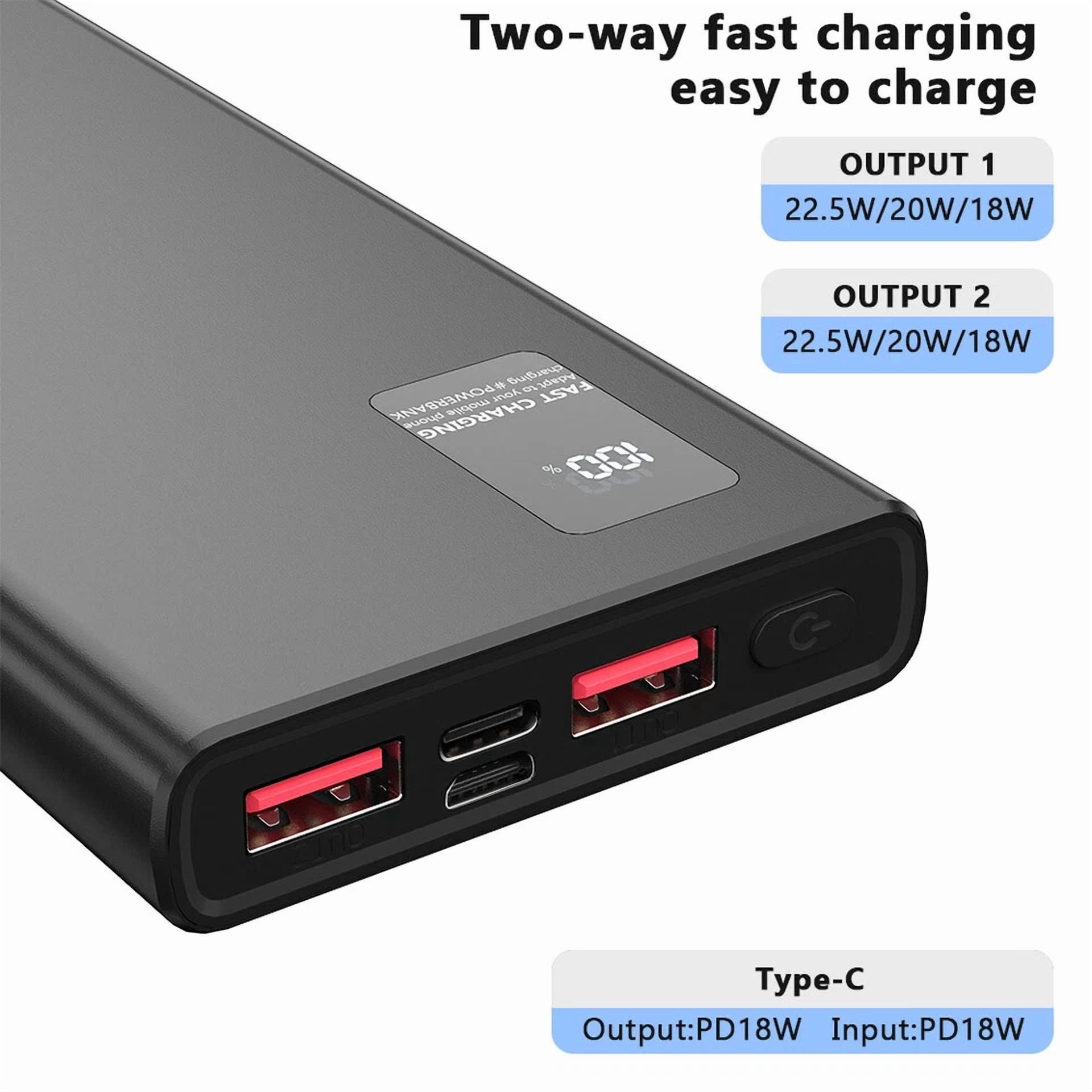 New Power Bank 10000Mah Charging Portable External Battery Backup For Cell Phone