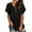 Black Button-down, variant on Women V Neck Short Sleeve T-Shirt Casual Loose Summer Tops Rolled Sleeve Side Split Hem Tunic Tops Shirts Pink S