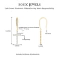 thumbnail image 5 of Rosec Jewels Lab Created Diamond Cross Earrings - Faith Cross Dangle Earrings - Ready to Gift for Christmas, 18K Yellow Gold, 5 of 6