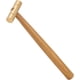 thumbnail image 1 of Martillo de cabeza de latón con mango de madera, 22 cm (8,7 pulgadas), ideal para hacer joyas como pendientes y pulseras., 1 of 6