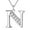 N, variant on Alloy Initial Necklace Jewelry Zirconia Letter Alphabet Phase Pendant Necklace