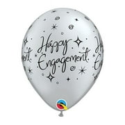 Qualatex 85920 11 in. Happy Engagement Sparkles Latex Balloons, 6 Count
