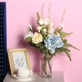 thumbnail image 5 of Taomika Artificial Flowers with Vase, Table Centerpiece, Rayon Roses for Family Room Wedding Party Decoration, 5 of 7