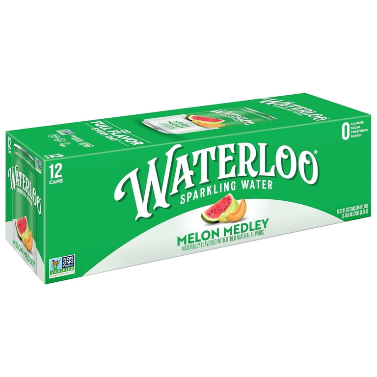 Waterloo Sparkling Water Melon Medley, 12 fl oz Cans, 12 Pack photo 1