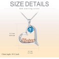 thumbnail image 6 of JKR Sister Gifts December Topaz Birthstone Necklaces 925 Sterling Silver Heart Birthstone Necklace Sister Jewelry Birthday Gifts for Women Friend Daughter, 6 of 6