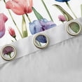 thumbnail image 4 of Castle Fairy Boys Girls Colorful Tulip Flowers Black Out Curtains,Spring Garden Butterflies Curtains Pack of 2 (42x63 Each),Chic Floral Blossoms Bedroom Curtains,Ultra Soft Home Decor, 4 of 6