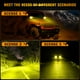 thumbnail image 2 of Faros antiniebla LED Auxbeam de 4 pulgadas y 60 W, color ámbar, impermeables para vehículos, 2 of 6