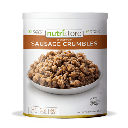 Nutristore Freeze-Dried Sausage Crumbles No. 10 Can