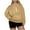 Khaki, variant on Horkkom Quarter Zip Pullover Women Plus Size Drawstring Hoodies Solid Color Oversized Sweatshirts with Pocket XXL