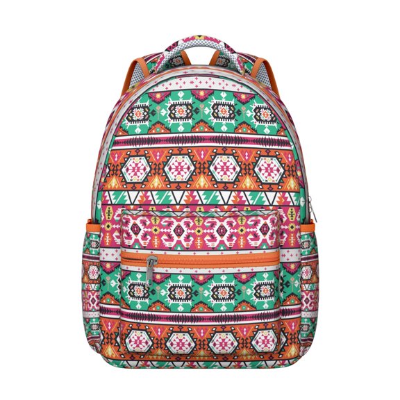 Earthy Floral Vintage Pattern School Backpack for Student, Durable Composite Oxford Cloth, Adjustable Straps, Breathable Padding, Large Capacity Multipurpose Backpack for Student and Student