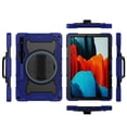 thumbnail image 2 of 3in1 Rotating Stand Case for Samsung Galaxy Tab S10 FE/Tab S9 FE/Tab S9 with Hand/Shoulder Strap, Shockproof Rugged, Blue, 2 of 7