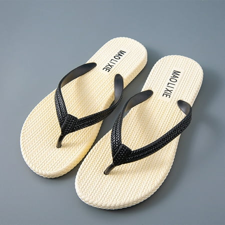 

Mishuowoti slipper for women 2023 Women Flat Slippers Fashion Toe Sandwich Beach Flip Flops Household Outdoor Dual Use Sandals