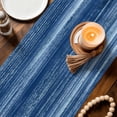 thumbnail image 3 of Navy Blue Table Runner 72 Inches, Vintage Modern Abstract Art Ombre Bed Runner Dresser Scarves Tabletop for Indoor Outdoor Parties/Ceremony/Banquet, 14" x 72", 3 of 8