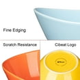 thumbnail image 3 of Zzistar 6 Piece Porcelain Bowl Set, 6 inch 18 Ounce Cereal Bowl Ceramic Bowl, 3 of 9