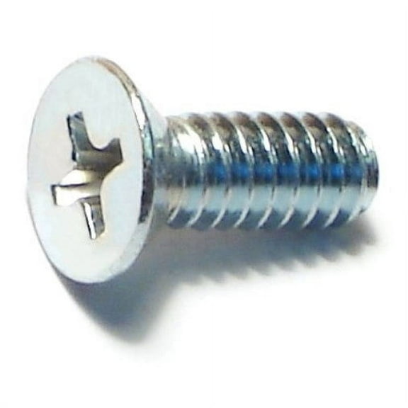 #10-24 x 1/2" Zinc Plated Steel Coarse Thread Phillips Flat Head Machine Screws MSCFS-267