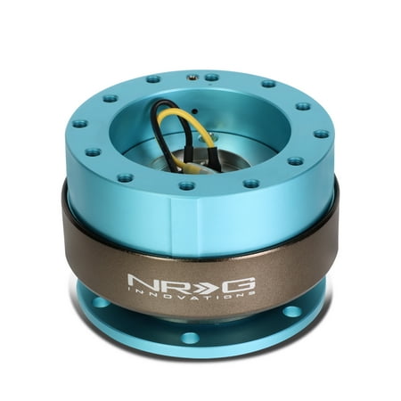 Quick Connect Rotary Steering - NRG Innovations SRK-200MF Steering Wheel Quick Release Adapter Gen 2.0 Minty Fresh Body/Titanium Ring