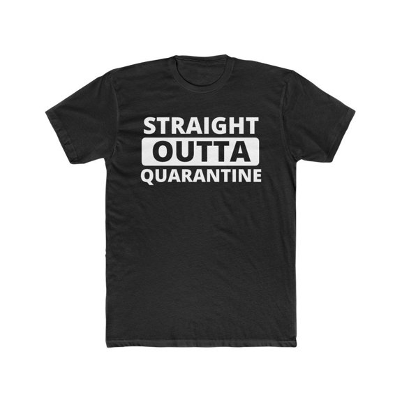 Printify Straight Qutta Quarantine Men's Big & Tall short sleeve  Cotton Crew Tee