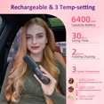 thumbnail image 6 of Foldable Mirror Brush Mini Portable Travel Cordless Negative Ionic Hair Straightener Brush and Curler 2 in 1 - Hot Comb Pink, 6 of 16