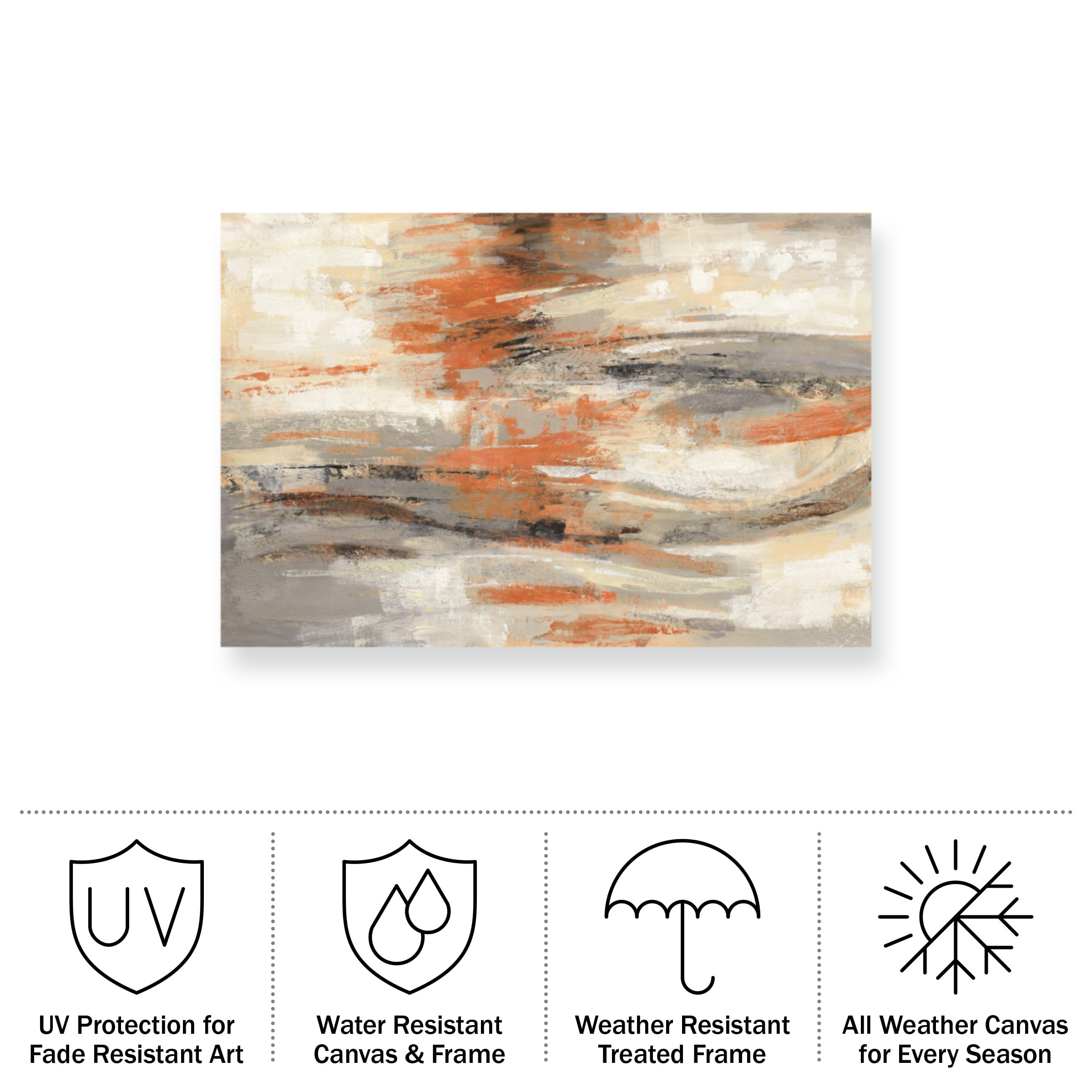 Silvia Vassileva 'Golden Dust Crop Orange' Outdoor All-Weather Wall Decor
