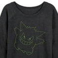 thumbnail image 3 of Pokémon - Gengar Big Face - Women's Lightweight French Terry Long Sleeve Shirt, 3 of 5