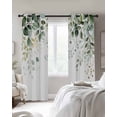 thumbnail image 3 of Eucalyptus Leaf Blackout Curtains 96 Inches Long, Weeping Green Botanical Summer Thermal Insulated Black Out Curtains, Darkening Window Curtain Drapes for Bedroom Living Room 52"x96" 2 Panels, 3 of 8