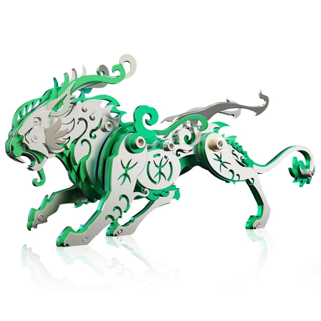 Rompecabezas 3D de metal FILASLFT, con forma de bolígrafo, para adultos, con adornos, color verde