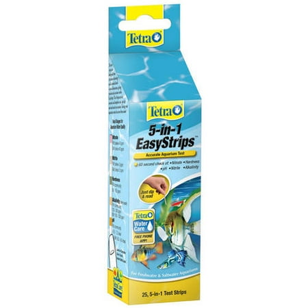Tetra 5 In 1 Easystrips Accurate Aquarium Test Kit 25 Count Tetra 5 In 1 Easystrips Accurate Aquarium Test Kit 25 Count