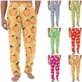 thumbnail image 1 of Styesk Men's Pants Men Printing Elastic Waist Draw Rope Pocket Full Length Pants, 1 of 6