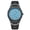 Black Shell and Blue Surface, variant on New stylish business men's watch with three-dimensional embossed leaves, waterproof quartz movement, men's wristwatch, fashionable and trendy