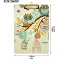 thumbnail image 3 of FMSHPON Owl Autumn Floral Clipboard Hardboard Wood Nursing Clip Board and Pull for Standard A4 Letter 13x9 inches, 3 of 8