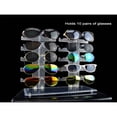 thumbnail image 3 of CHOK Two Row Sunglasses Rack 10 Pairs Glasses Holder Display Stand Transparent, 3 of 7